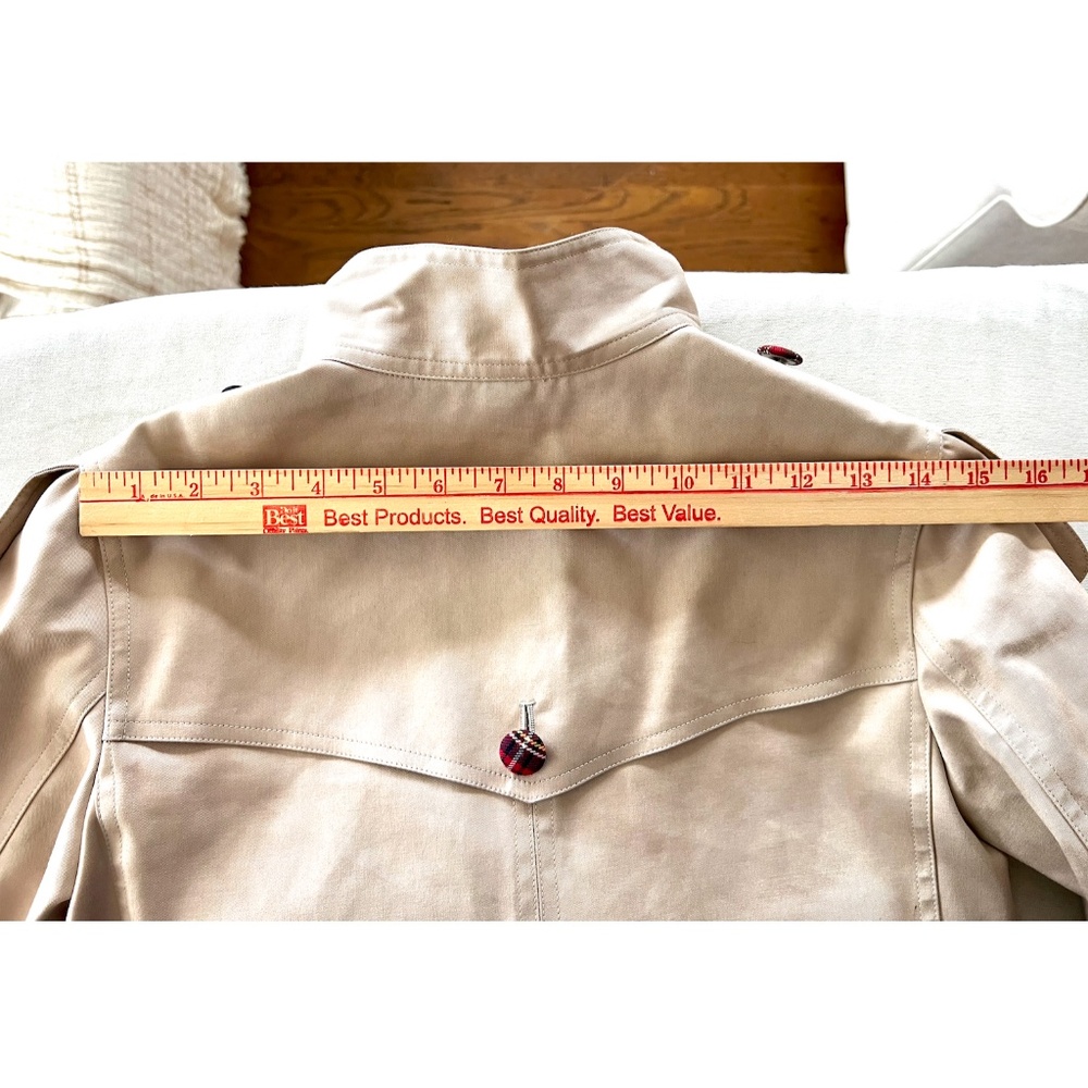 RAMDANE by Ramdame Touhami Trench Coat with Surplus Plaid Buttons - M - Picture 10 of 16